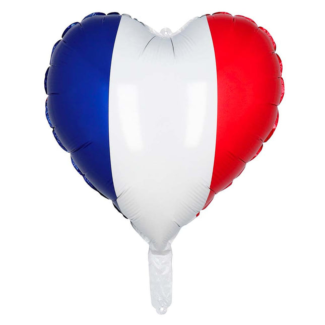 Helium Ballon Frankreich Herz 45cm