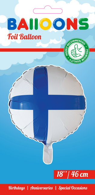 Heliumballon Flagge Finnland 45cm leer