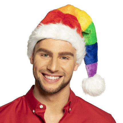 Weihnachtsmütze Regenbogen