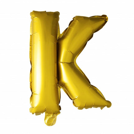 Folienballon Buchstabe K Gold XL 102cm leer