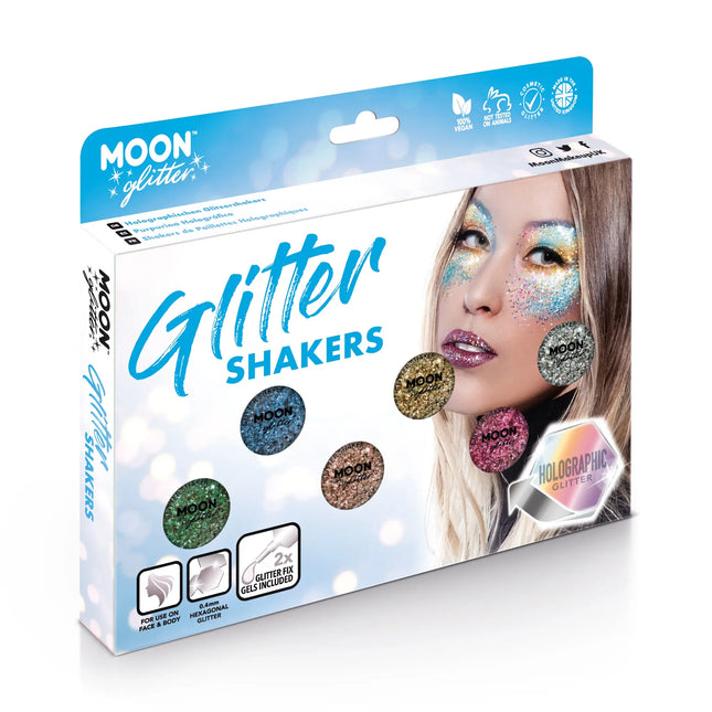 Moon Glitter Holographic Glitter Shakers Violett 5g