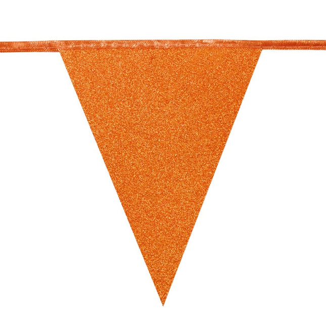 Orange Girlande Glitzerpapier 6m