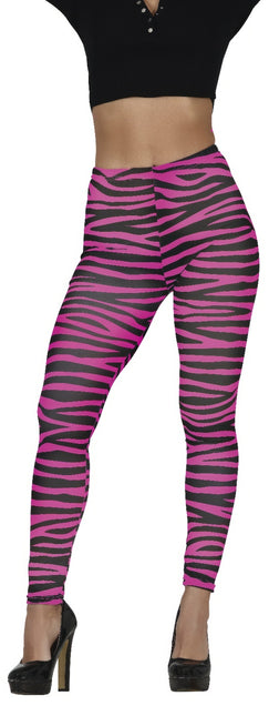 Zebra Legging Rosa Damen