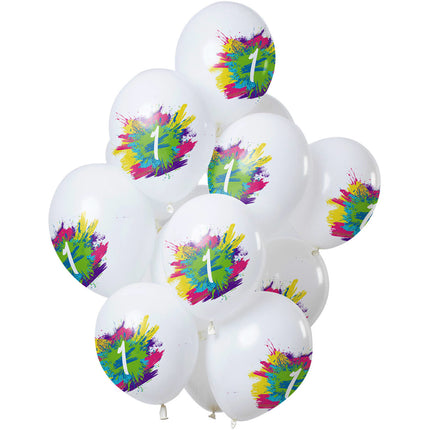 Ballons 1 Jahr Party 30cm 12Stk