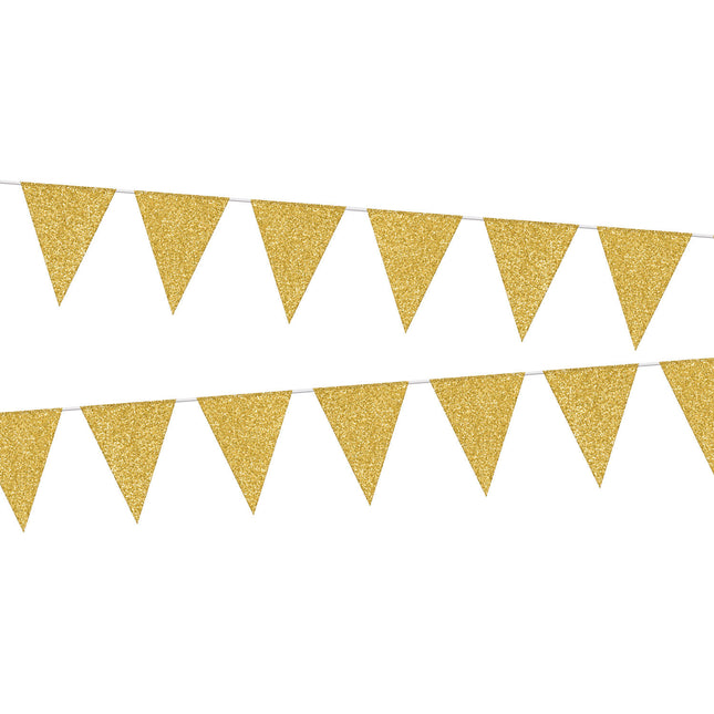 Flaggenleine Gold Glitter 6m