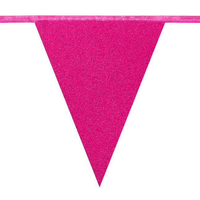 Fuchsia Girlande Glitzerpapier 6m