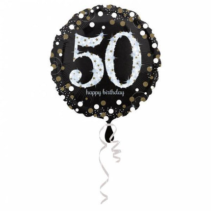 Helium Ballon 50 Jahre Silber 43cm leer