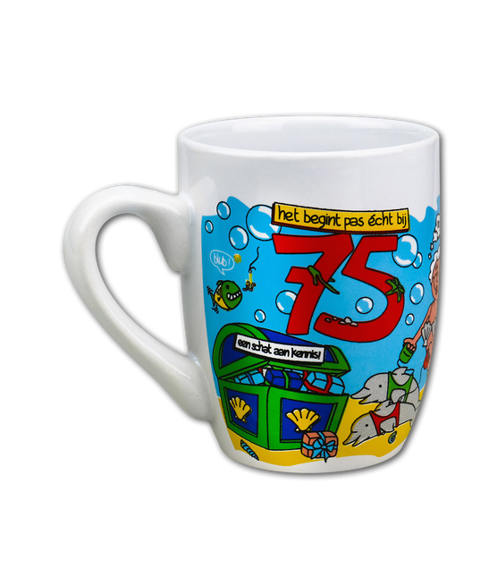 Becher 75 Jahre 12cm