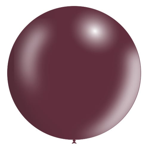 Bordeauxroter Riesenballon XL Metallic 91cm