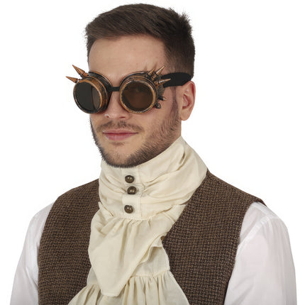 Steampunk Brille Braun