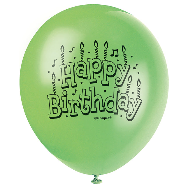 Happy Birthday Ballons Blau 23cm 15Stk