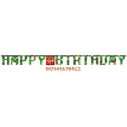 Minecraft Briefschlinge Happy Birthday 3,2m