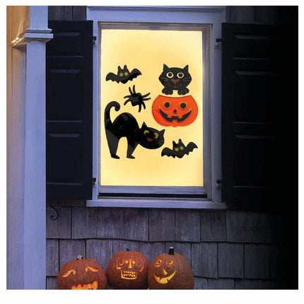 Halloween Fensterdekoration Tiere