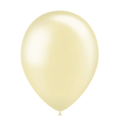 Elfenbeinfarbene Ballons Metallic 25cm 50Stk.