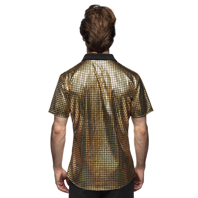 Disco Shirt Metallic Gold