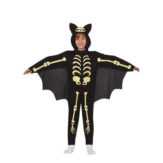 Halloween Kostüm Kind Fledermaus Skelett