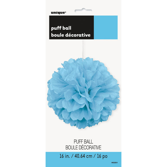 Pompon Hellblau 40cm