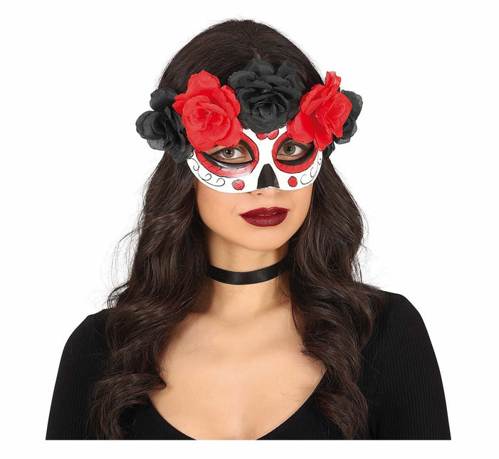 Halloween Augenmaske Blumen