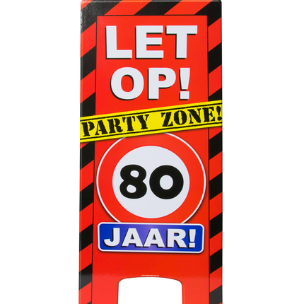 Warnschild 80 Jahre 62,5cm