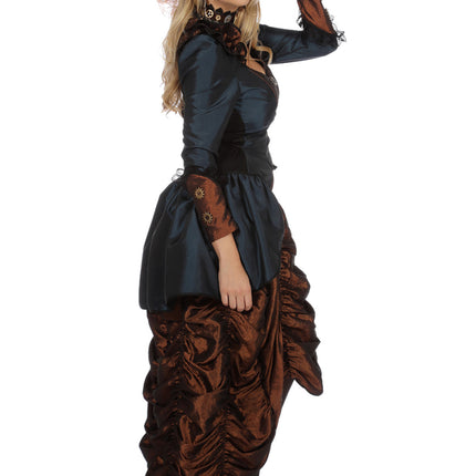 Steampunk Kleid Blau