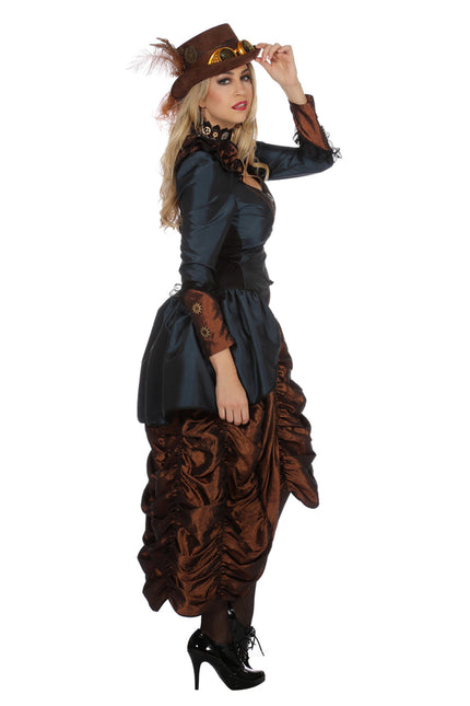 Steampunk Kleid Blau