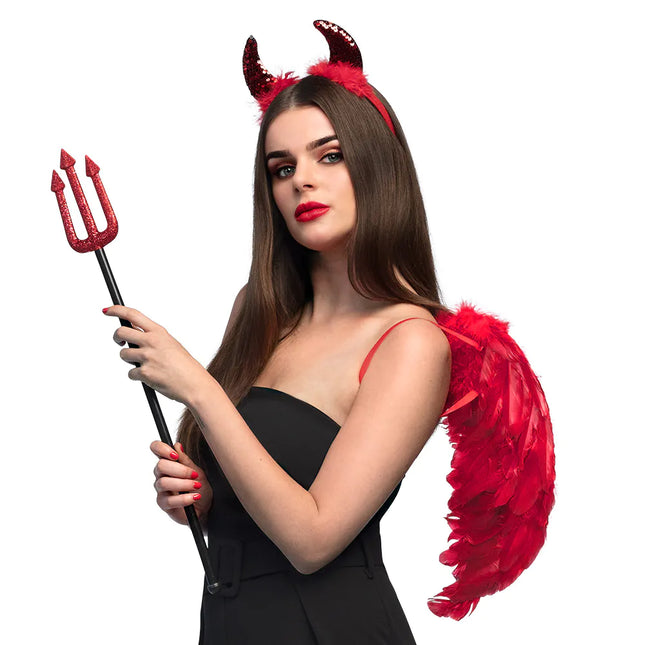 Halloween Accessoires Set Ladies Devil 3 Stück