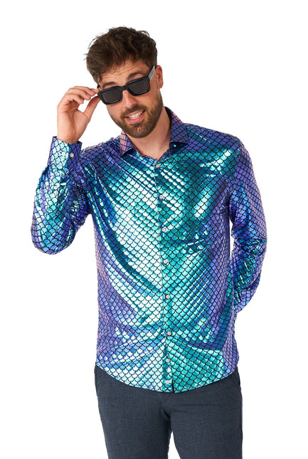 Meerjungfrau Disco Shirt Männer OppoSuits