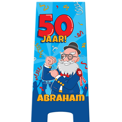 Warnschild Abraham Cartoon 58cm