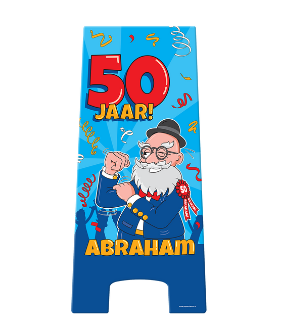 Warnschild Abraham Cartoon 58cm