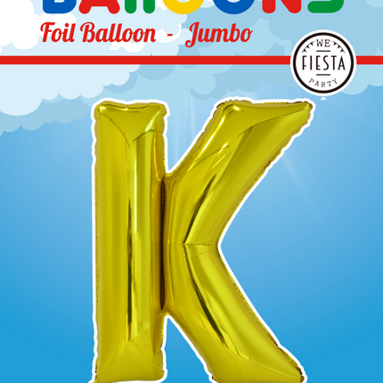 Folienballon Buchstabe K Gold XL 102cm leer