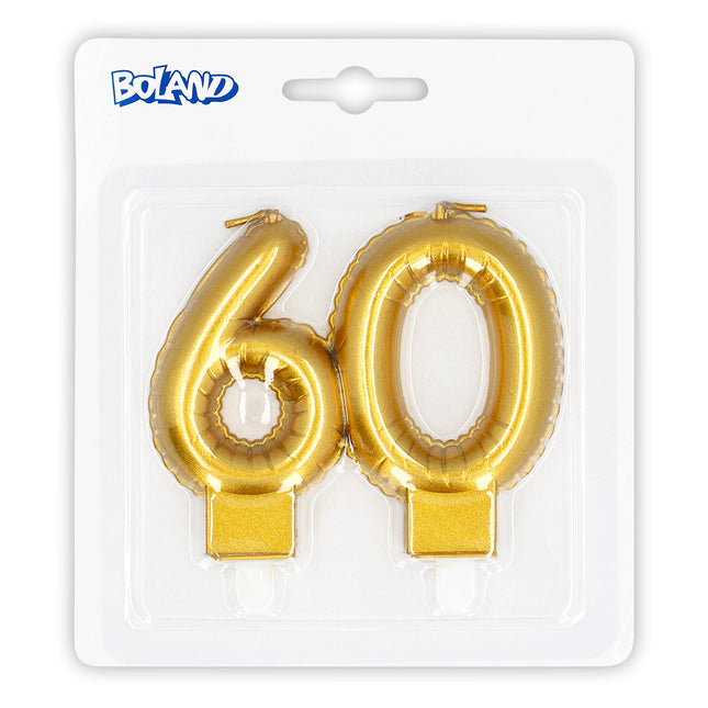 Goldene Kerze 60 Jahre 8cm