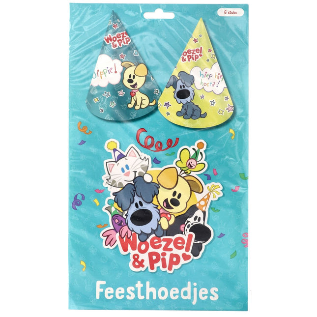 Woezel En Pip Party Hüte 15,5cm 6pcs