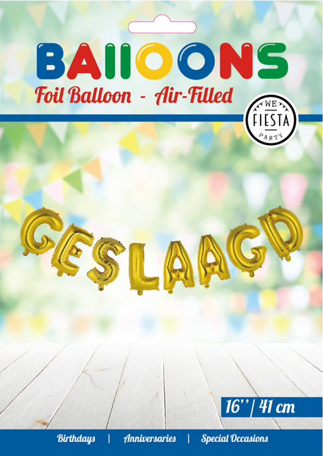 Ballons Buchstabe Erfolgreich Gold Leer 41cm