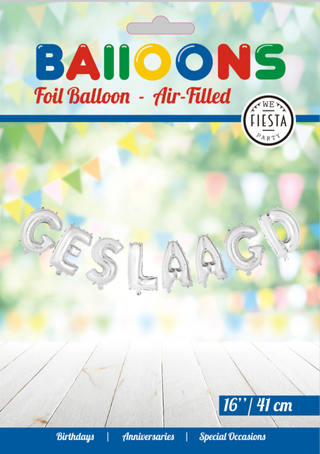 Ballons Brief Erfolgreich Silber Leer