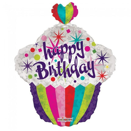 Helium Ballon Cupcake Happy Birthday 56cm leer