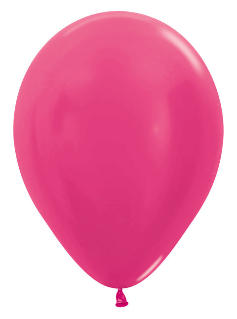 Ballons Metallic Fuchsia 30cm 12Stück