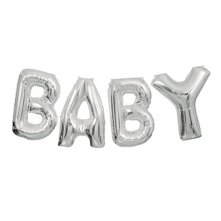 Folienballon Baby Silber 35cm