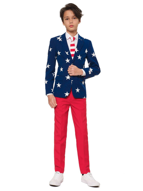 USA Stars Stripes Anzug Junge Teen OppoSuits