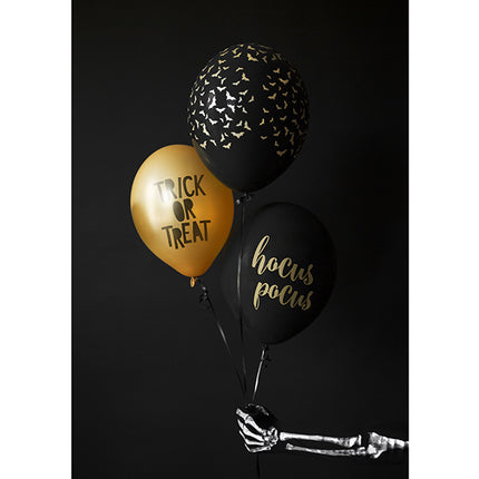 Halloween Ballons Fledermaus Schwarz 30cm 6Stk.