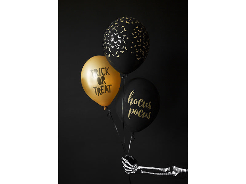 Halloween Ballons Fledermaus Schwarz 30cm 6Stk.