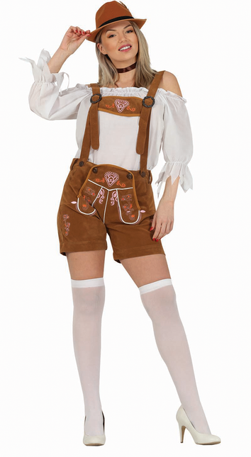 Damen Lederhosen Hellbraun