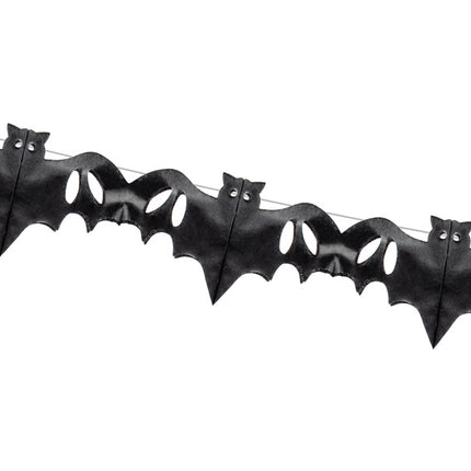 Halloween Girlande Fledermaus Schwarz 4m