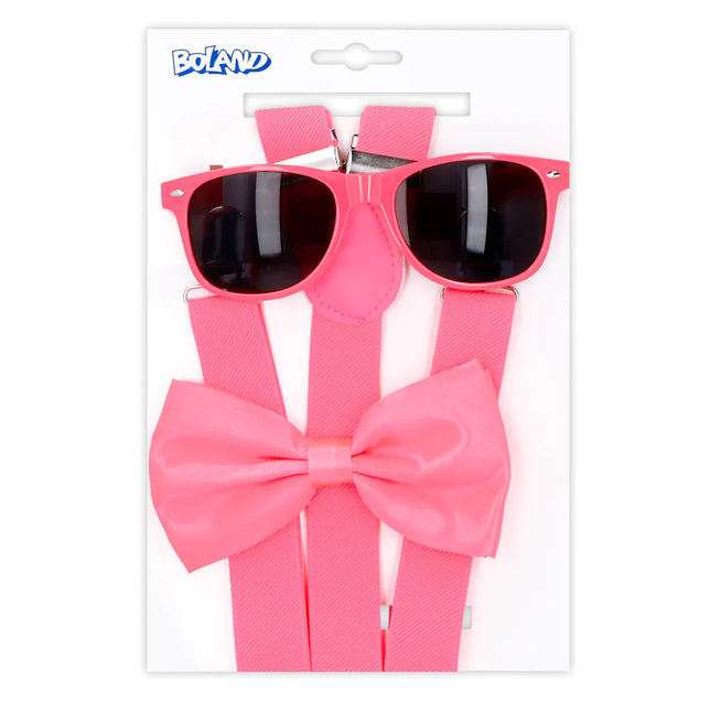 Neon Pink Accessoire Set 10 Teile