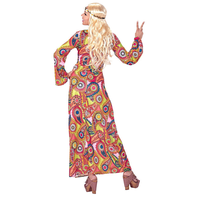 Hippie 60S Kleid Damen mit Korsett