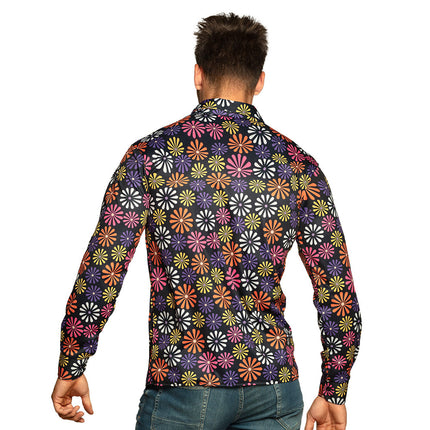 Hippie Bluse Männer Blumen