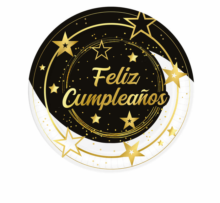 Feliz Cumpleanos Teller 23cm 6 Stk.