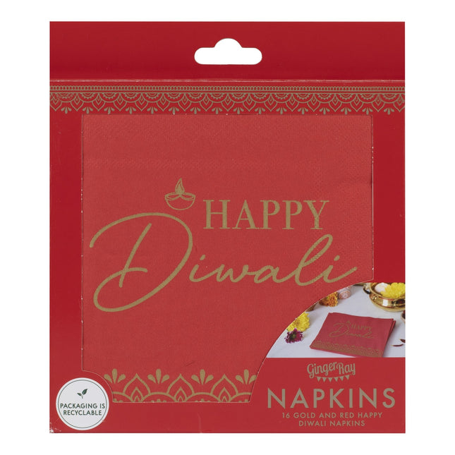 Diwali Servietten 16cm 16Stück