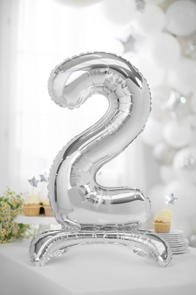 Folienballon Figur 2 Silber Standard Leer 70cm