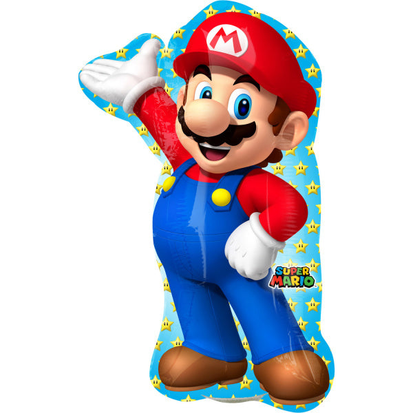 Super Mario Helium Ballon Leer 30cm