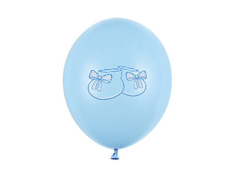 Geburt Ballons Jungen Blaue Schuhe 30cm 6Stk